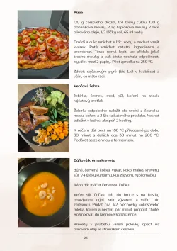 Ukázka receptů z e-booku: pizza, salát a polévka